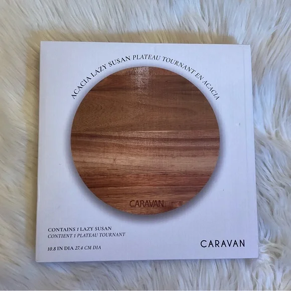 Caravan Acacia Lazy Susan - New in Box - Picture 3 of 6